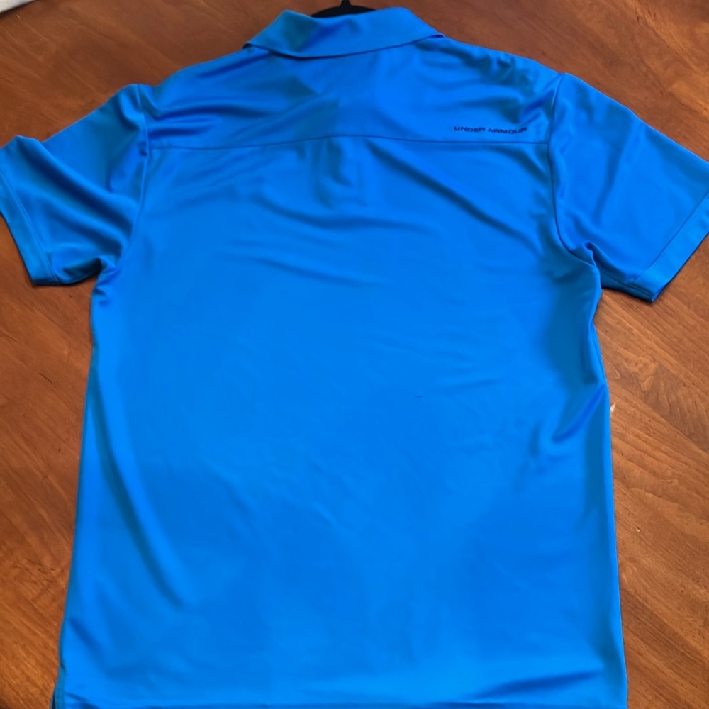 Men’s Bright Blue Under Armour Golf Shirt - Picture 6 of 8